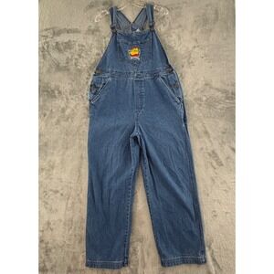 Vintage Pooh Hunny Pluribus Unum Denim Overalls Womens L Embroidered Blitzz Intl